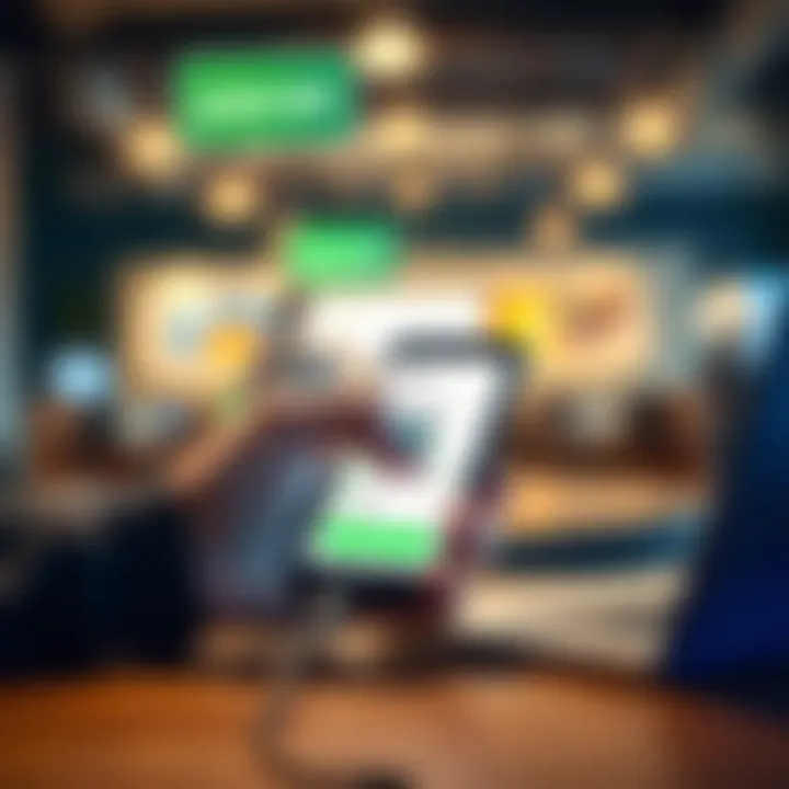 Checking Your Balance via Mobile User checking card balance on a smartphone