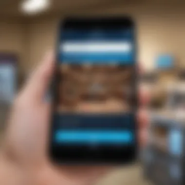 A smartphone displaying the Venmo app in a store environment