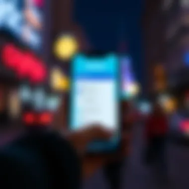 Venmo Interface Features Visual representation of Venmo's interface showcasing features